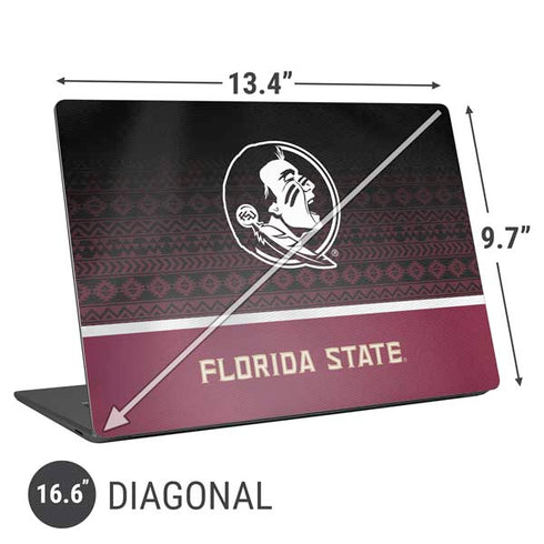 Florida State University Pattern Jersey Universal Laptop 16.6in (13.4 x 9.7in) Skin